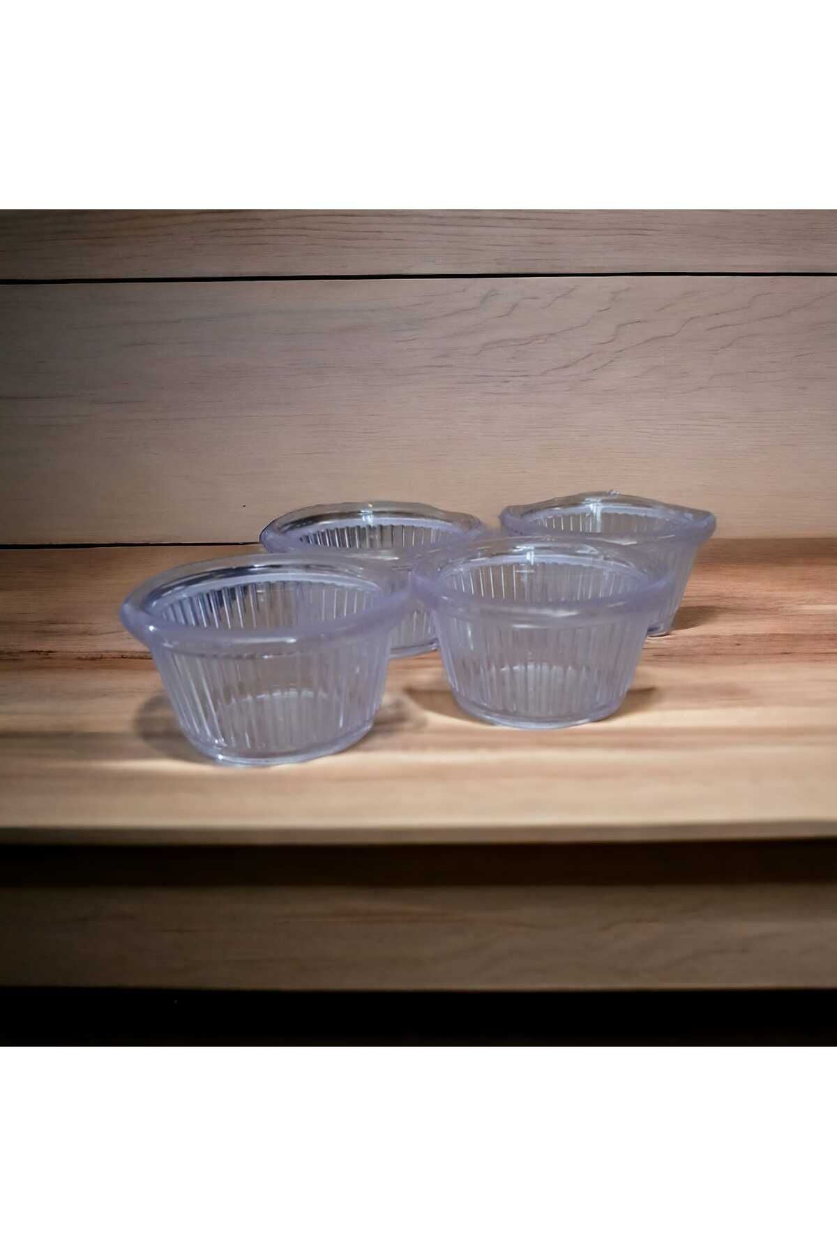 Reçellik Ve Kahve Yanı Kasesi ,sosluk,sunumluk Mini 6lı Şeffaf Renk Şefaf