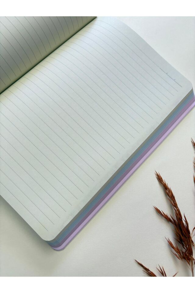 Atakids Lizy Karton Kapak Renkli Sayfalı Çizgili Defter – 128 Sayfa / 21x15 cm