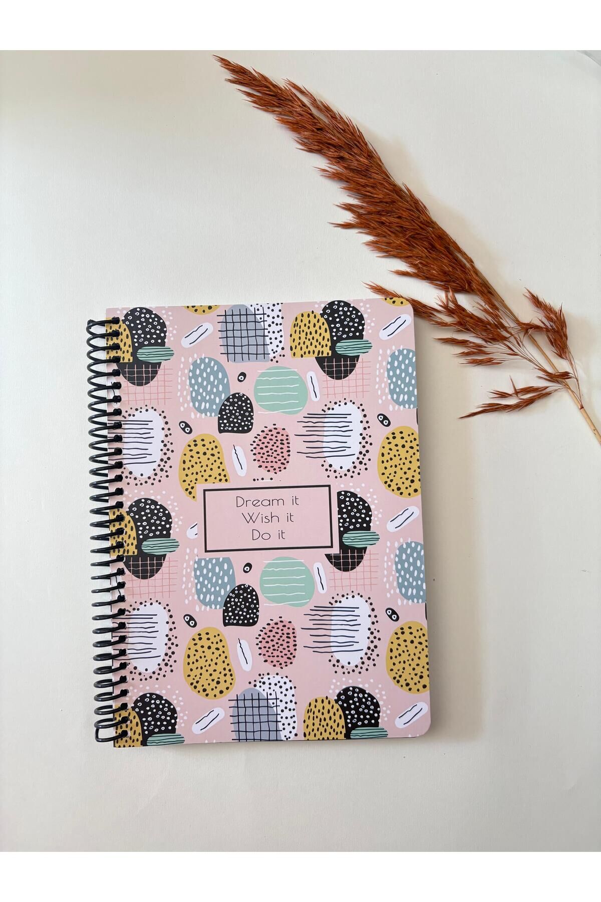 Atakids Lizy Çizgili Spiralli Okul Not Defteri | 12 x 15 cm | 100 Yaprak