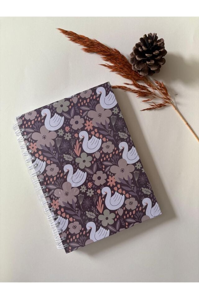 Atakids Lizy Spralli Sert Kapak Çizgili Okul Not Defteri (17×24 cm, 120 yaprak)