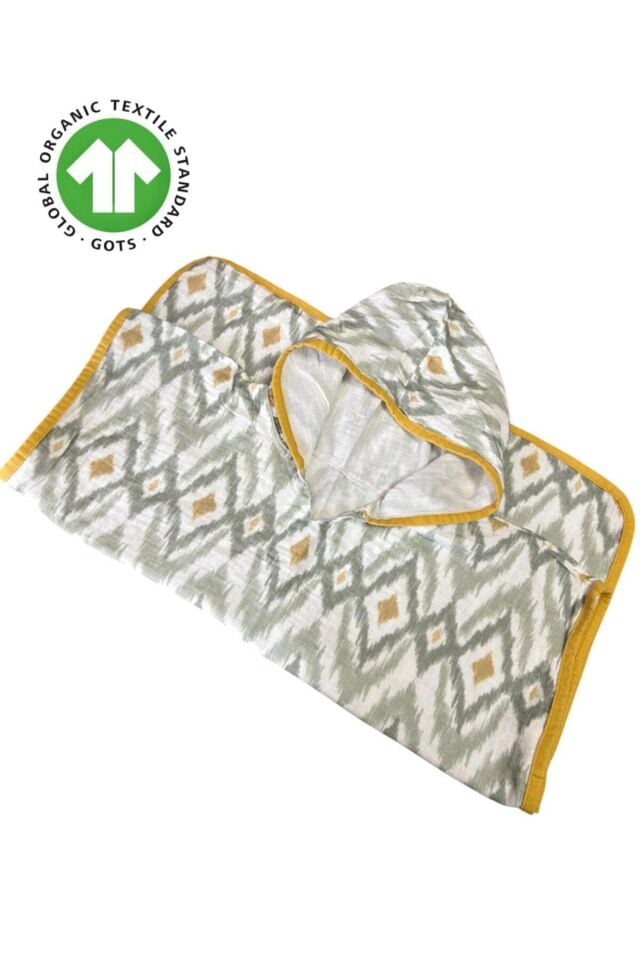 AtaKids Oeko-Tex Sertifikalı %100 Pamuklu Organik Bebek Müslin Panço