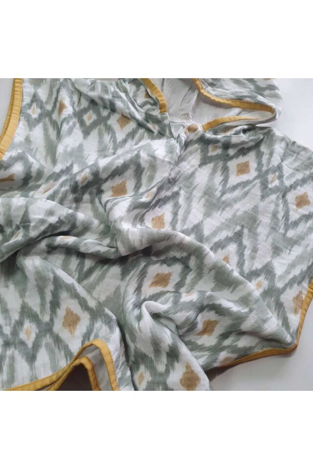 AtaKids Oeko-Tex Sertifikalı %100 Pamuklu Organik Bebek Müslin Panço ve Müslin Örtü