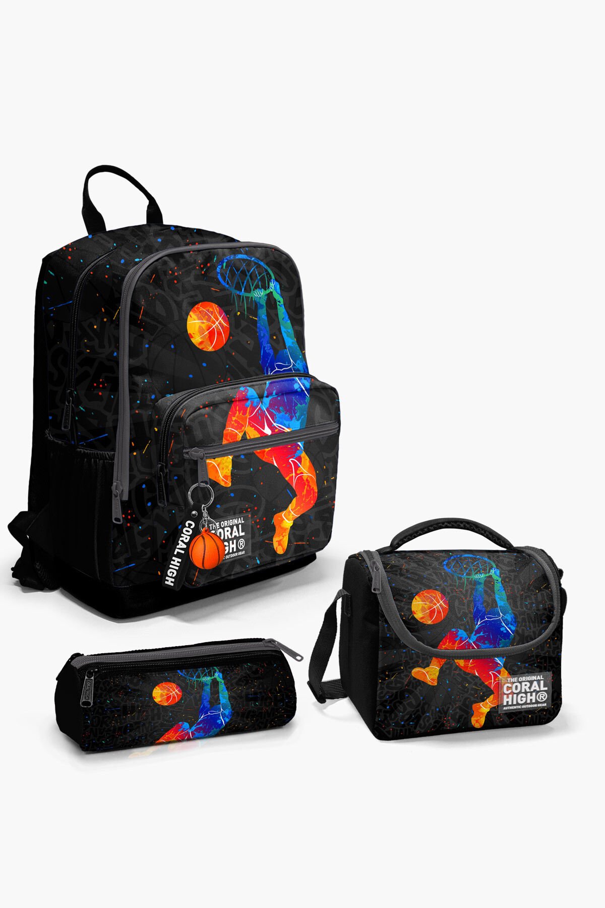 Siyah Galaxy Desenli 3’lü Okul Çanta Seti SET0123644 Antrasit