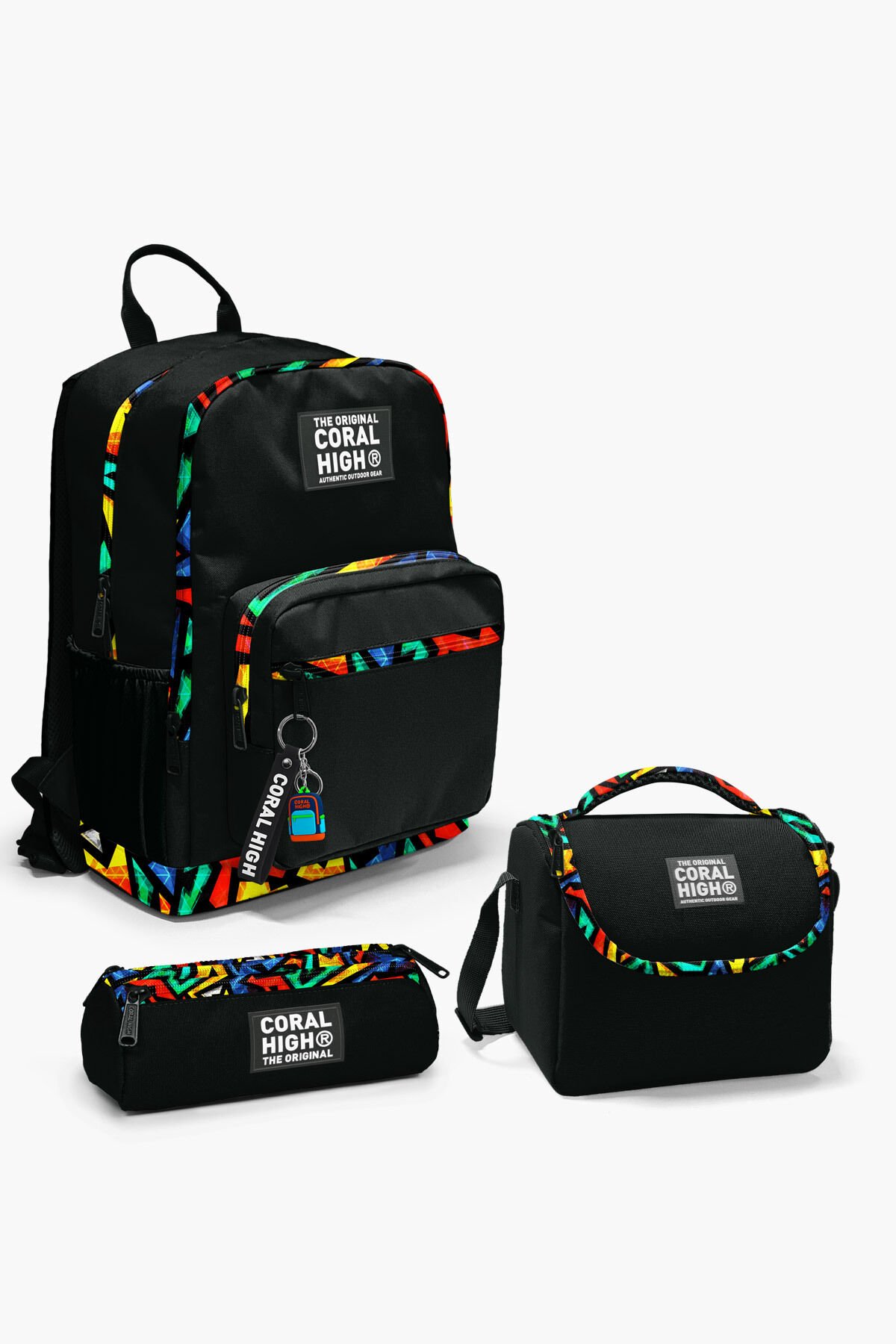Siyah Galaxy Desenli 3’lü Okul Çanta Seti SET0123644 Siyah