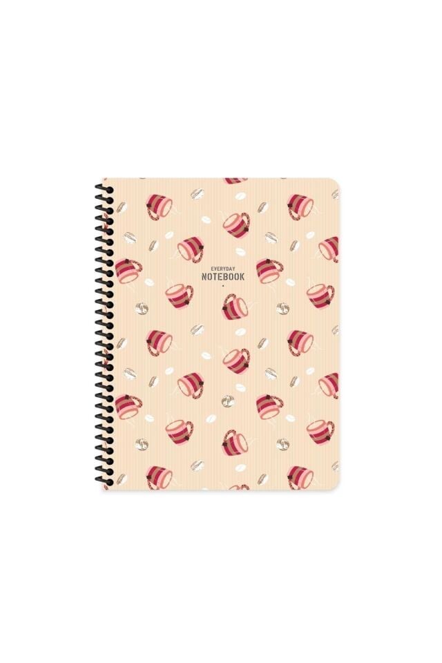 16.5x22.5 Kareli Defter Coffee - Turuncu