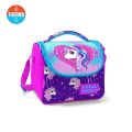 Coral High Adalinhome Mor Pembe Unicorn Desenli Simli 3 Bölmeli Çanta Seti