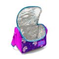 Coral High Adalinhome Mor Pembe Unicorn Desenli Simli 3 Bölmeli Çanta Seti