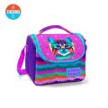 Coral High Adalinhome Mor Pembe Kedi Desenli 3 Bölmeli Çanta Seti