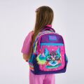 Coral High Kıds Mor Pembe Kedi Desenli Üç Bölmeli Okul Sırt Çantası 23477