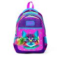 Coral High Kıds Mor Pembe Kedi Desenli Üç Bölmeli Okul Sırt Çantası 23477