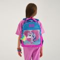 Coral High Kids Mor Pembe Unicorn Desenli Simli Üç Bölmeli Okul Sırt Çantası 23492