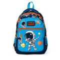 Coral High Kids Lacivert Mavi Astronot Desenli Üç Bölmeli Okul Sırt Çantası 23486