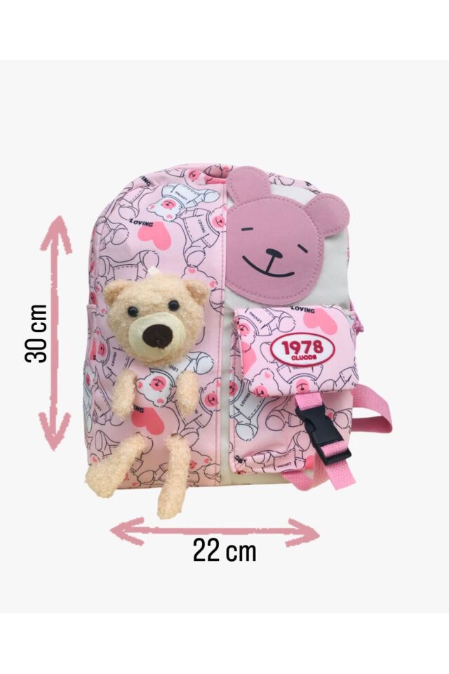 Oyuncaklı Günlük Sırt Çantası Pembe
