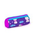 Coral High Kids Mor Pembe Kedi Desenli Üç Bölmeli Kalem Çantası 22304