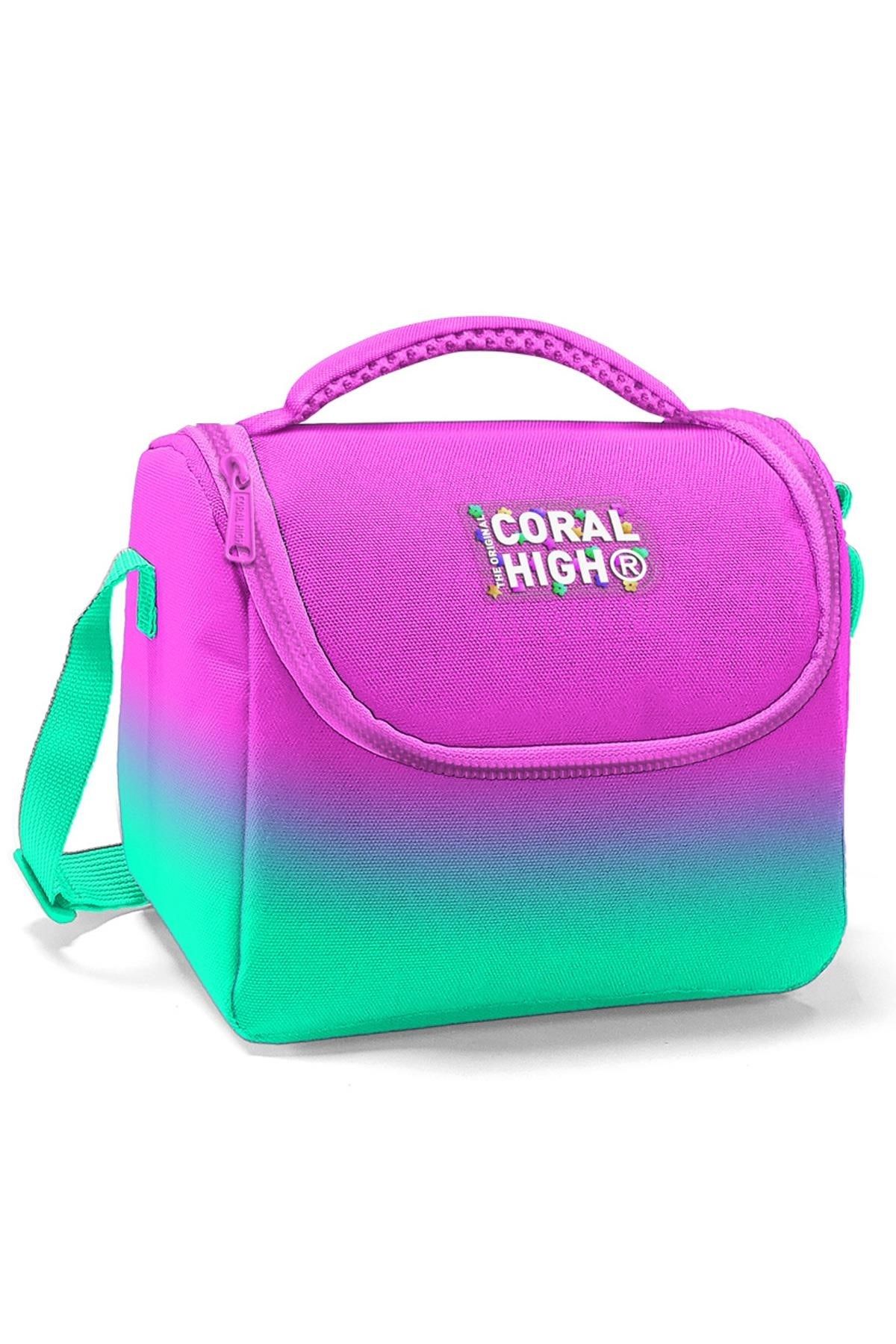 Coral High Kids Pembe Su Yeşili Renk Geçişli Thermo Beslenme Çantası 11874