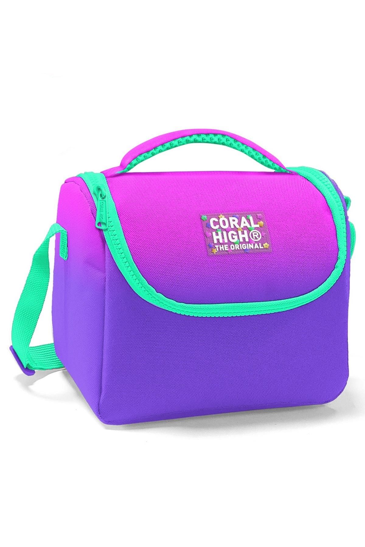 Coral High Kids Pembe Mor Renk Geçişli Thermo Beslenme Çantası 11762