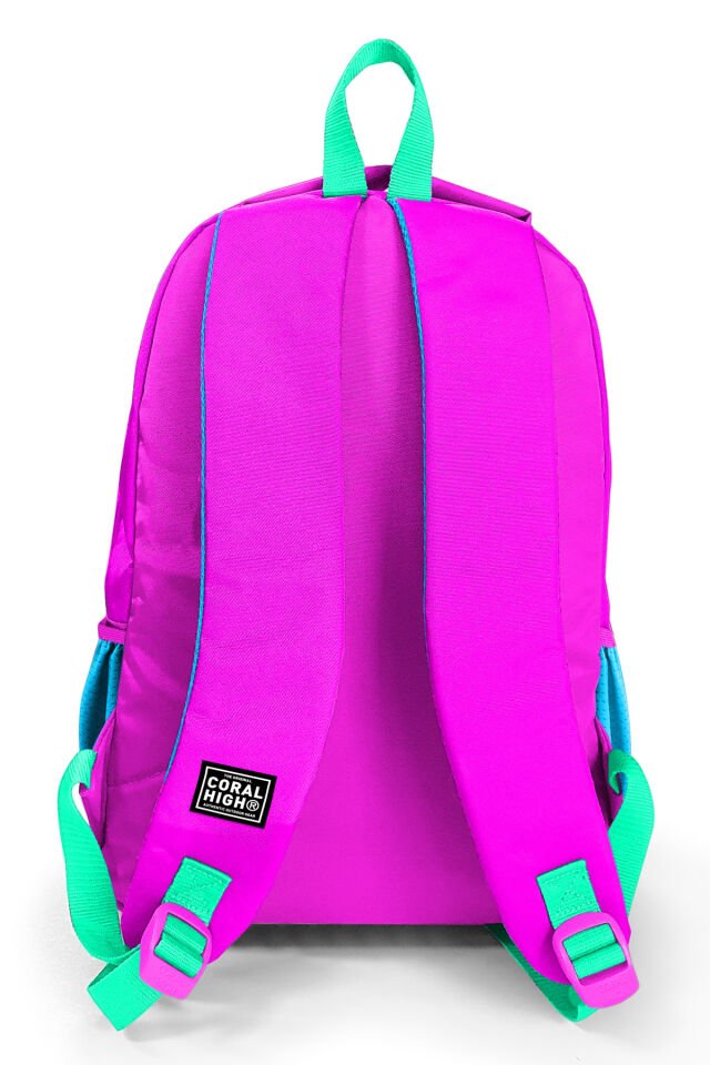 Kids Pembe Mavi Simli Üç Bölmeli Sırt Çantası 14387