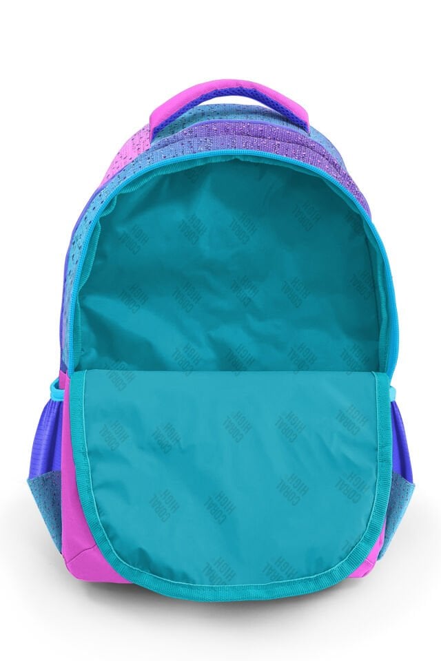 Kaplumbağa Desenli Açık Mavi-pembe Okul Çantası 23497