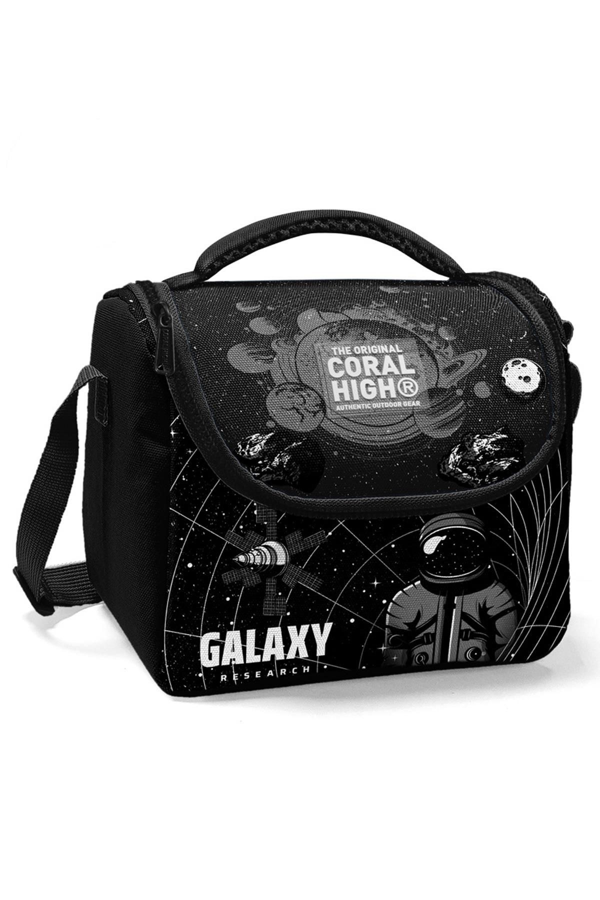 Coral High Kids Siyah Galaxy Desenli Thermo Beslenme Çantası 11784