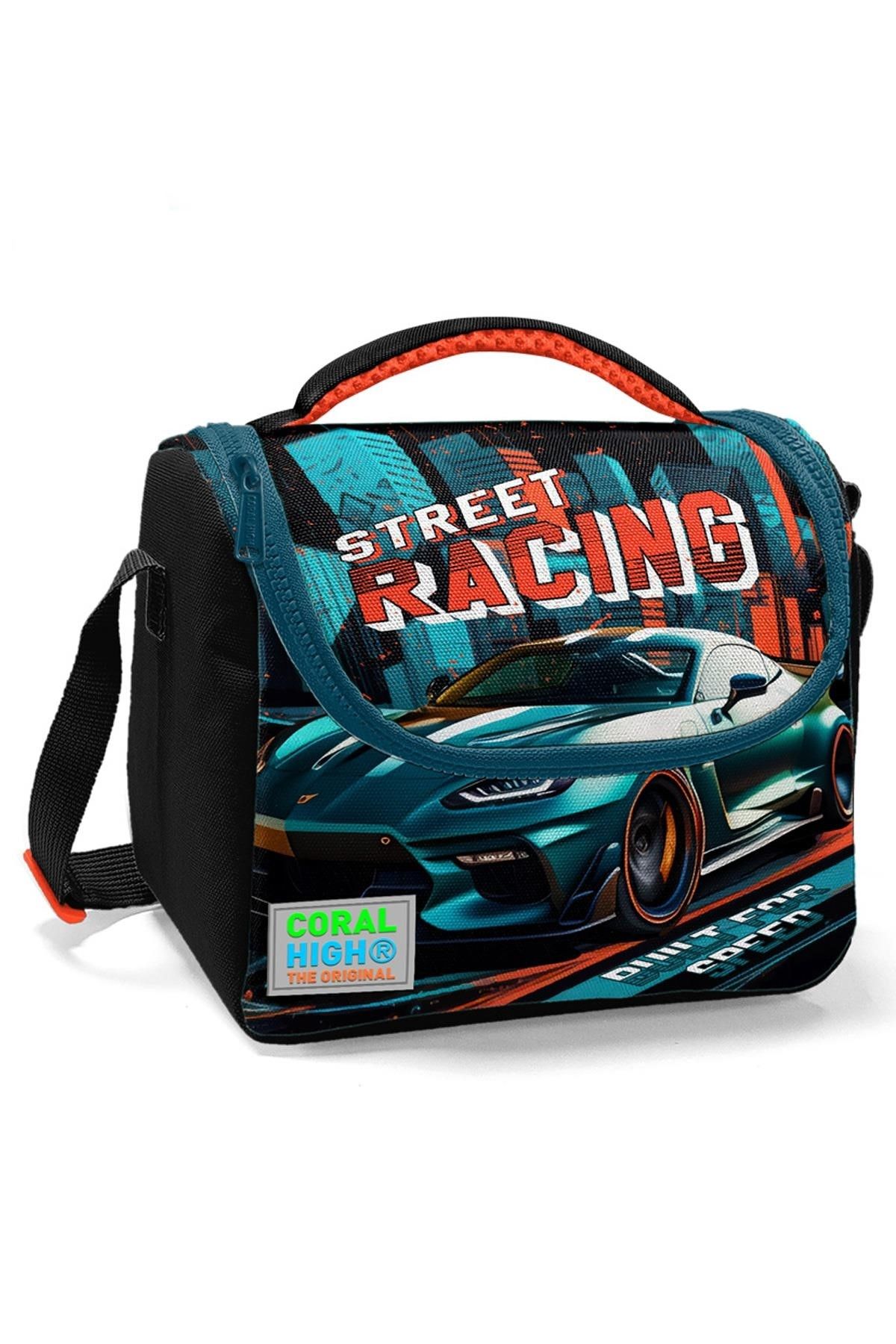 Coral High Kids Siyah Nefti Yarış Arabası Thermo Beslenme Çantası 11765