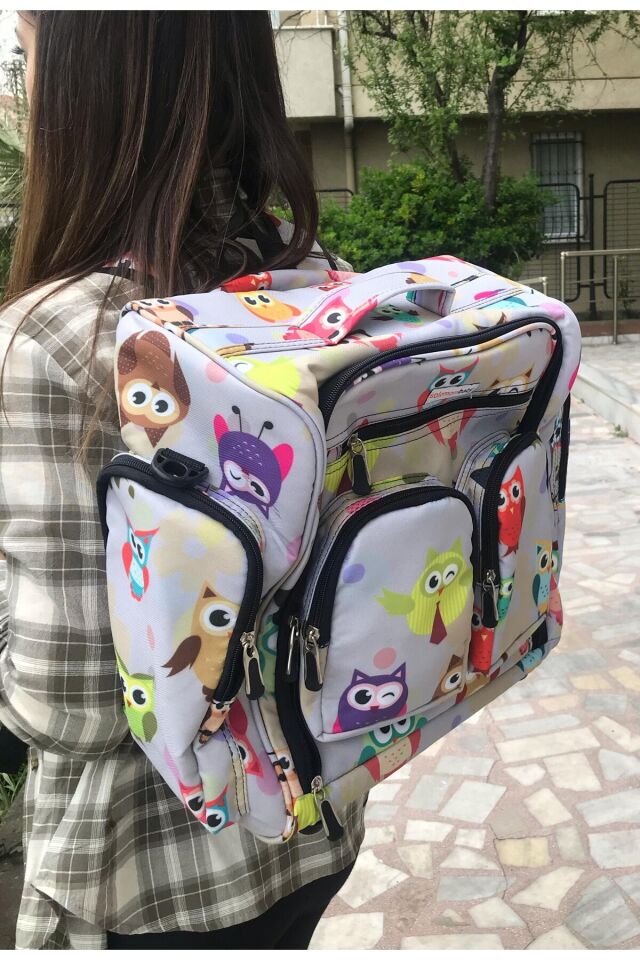 Çok Amaçlı Anne Bebek Bakım Çantası Beyaz