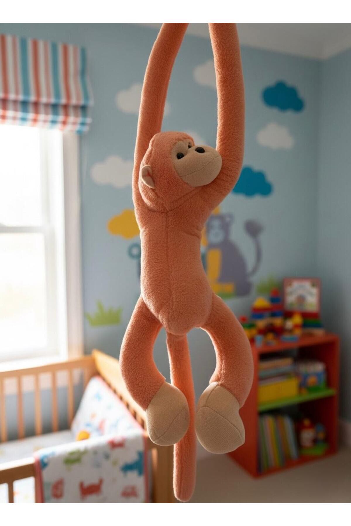 Atakids Sarılan Peluş Maymun Eğlenceli ve Sevimli Oyun Arkadaşı Turuncu