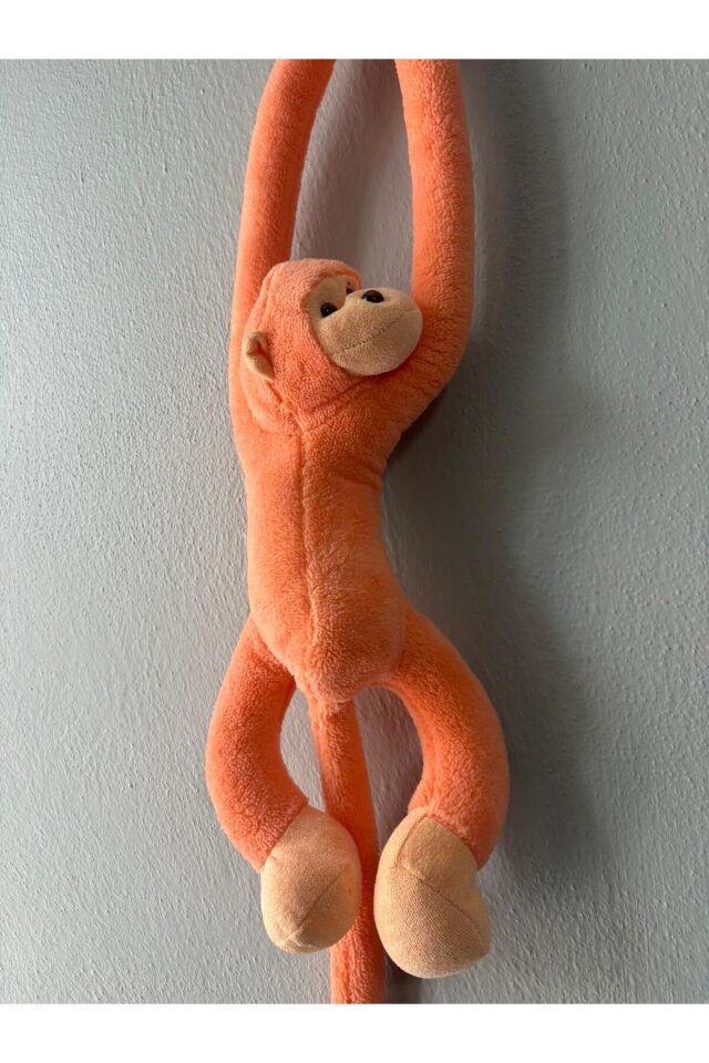 Atakids Sarılan Peluş Maymun Eğlenceli ve Sevimli Oyun Arkadaşı Turuncu