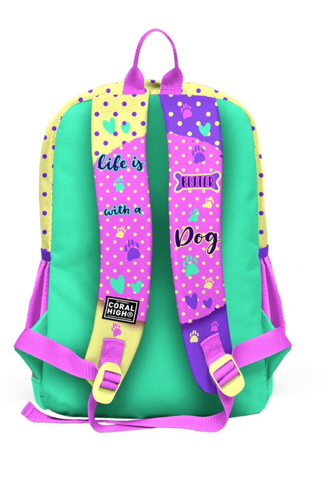 Gözlüklü Köpek Desenli Okul Çantası 23752