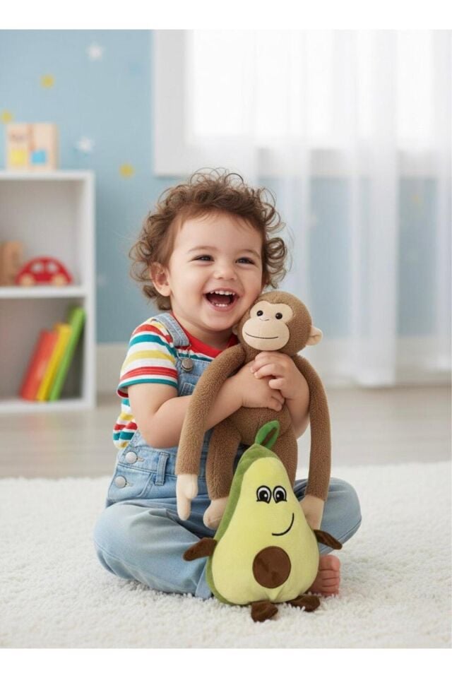 Atakids Peluş Oyuncak Seti - Uyku ve Aktivite Arkadaşları Kahverengi