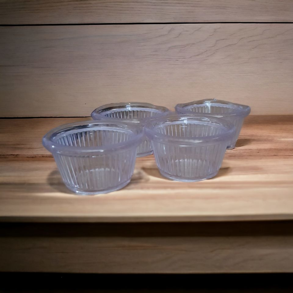 Şeffaf Kristal Sosluk/Reçellik/Çerezlik Minimal Kase 12 li