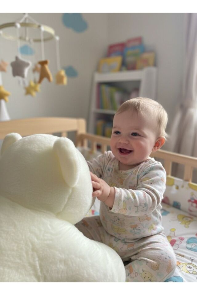 Atakids Beyaz Kutup Ayısı Peluş Oyuncak Beyaz