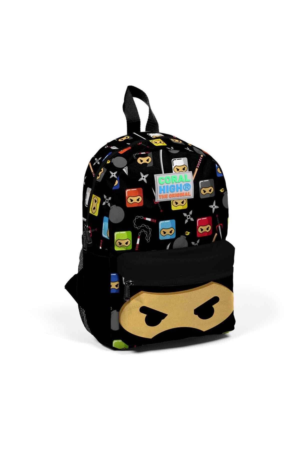 Coral High Ninja Desenli Anaokulu Çantası 23349 -