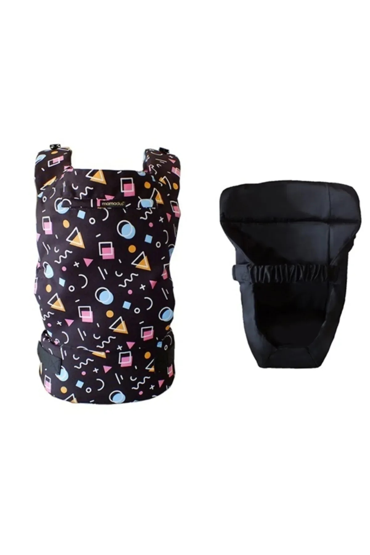 MamadusBaby Premium Geometrik Desen Ergonomik Kanguru Yenidoğan Set