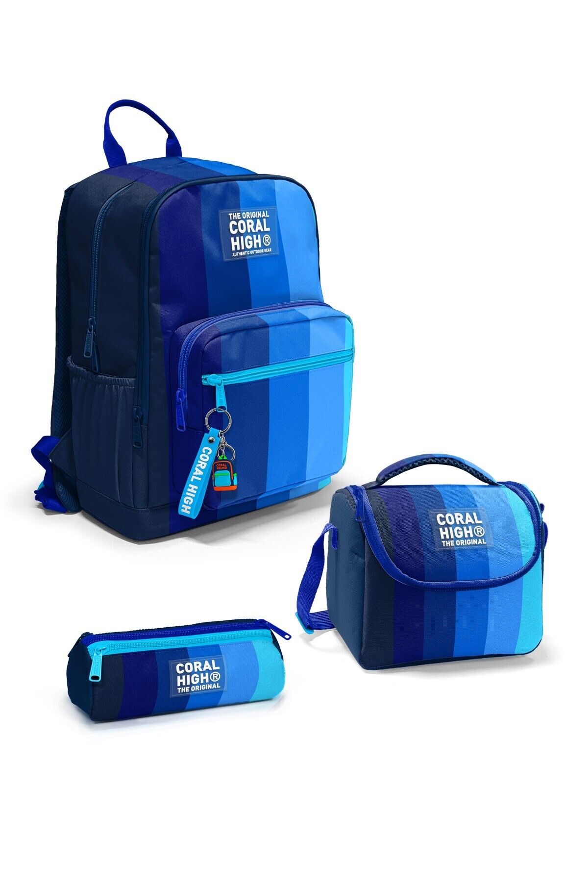 Coral High Renkli Çizgili 3’lü Okul Çanta Seti SET0123695