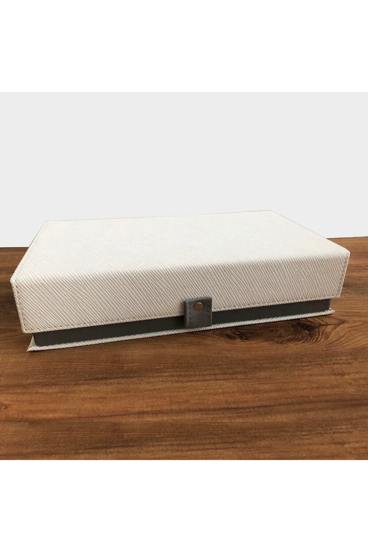 Deri Kaplamalı Mıknatıslı Bebek Organizer Ekru - 14,6 X 29,5 X 28,1