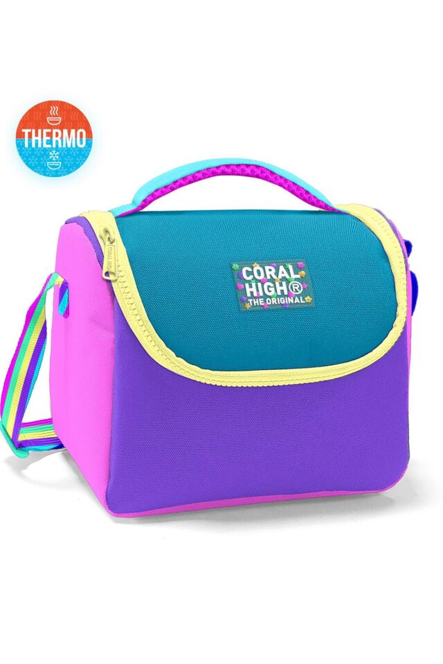 Coral High Kids Pembe Pastel Renkli 4'lü Okul Çanta Seti (Okul Çantası, Kalemlik, Beslenme Çantası, Matara)