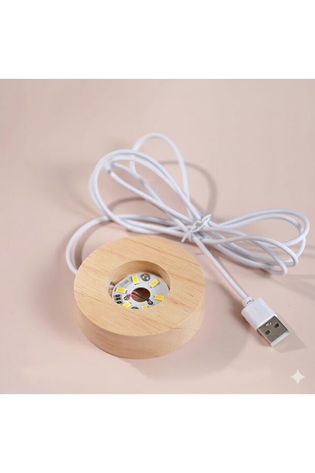 Bulut & Yağmur Işıklı Cam Küre – Ahşap Tabanlı Dekoratif Gece Lambası 6 cm Beyaz - 6 X 6