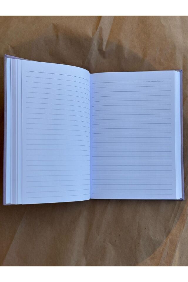 Atakids Lizy Mottolu Suni Deri Velur Kapak Çizgili Defter 14x20 cm, 168 Sayfa Pembe