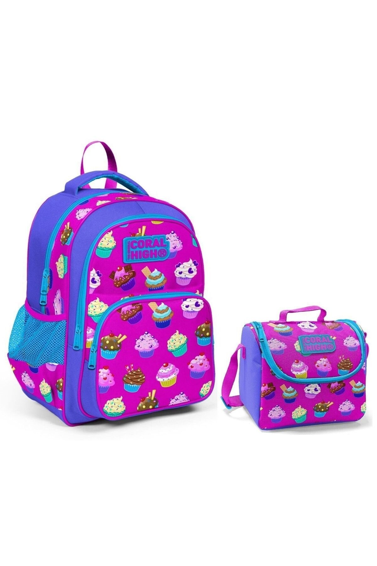 Cupcake İlkokul Sırt ve Beslenme Çantası Kız Çocuk