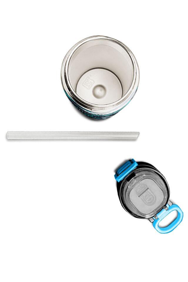 Coral High Kids Nefti Gamer Desenli Pipetli ve Direkt İçim Çelik Termos 500 ml 31861