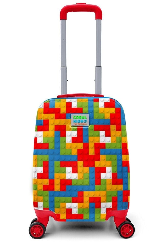 Coral High Kids Blok Desenli Çocuk Valizi 16793