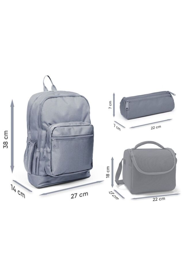 İlkokul Üçlü Okul Başlangıç Çanta Seti - Yeşil Kahverengi Craft, Erkek Çocuk