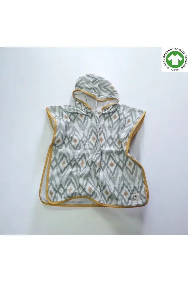 AtaKids Oeko-Tex Sertifikalı %100 Pamuklu Organik Bebek Müslin Panço ve Müslin Örtü