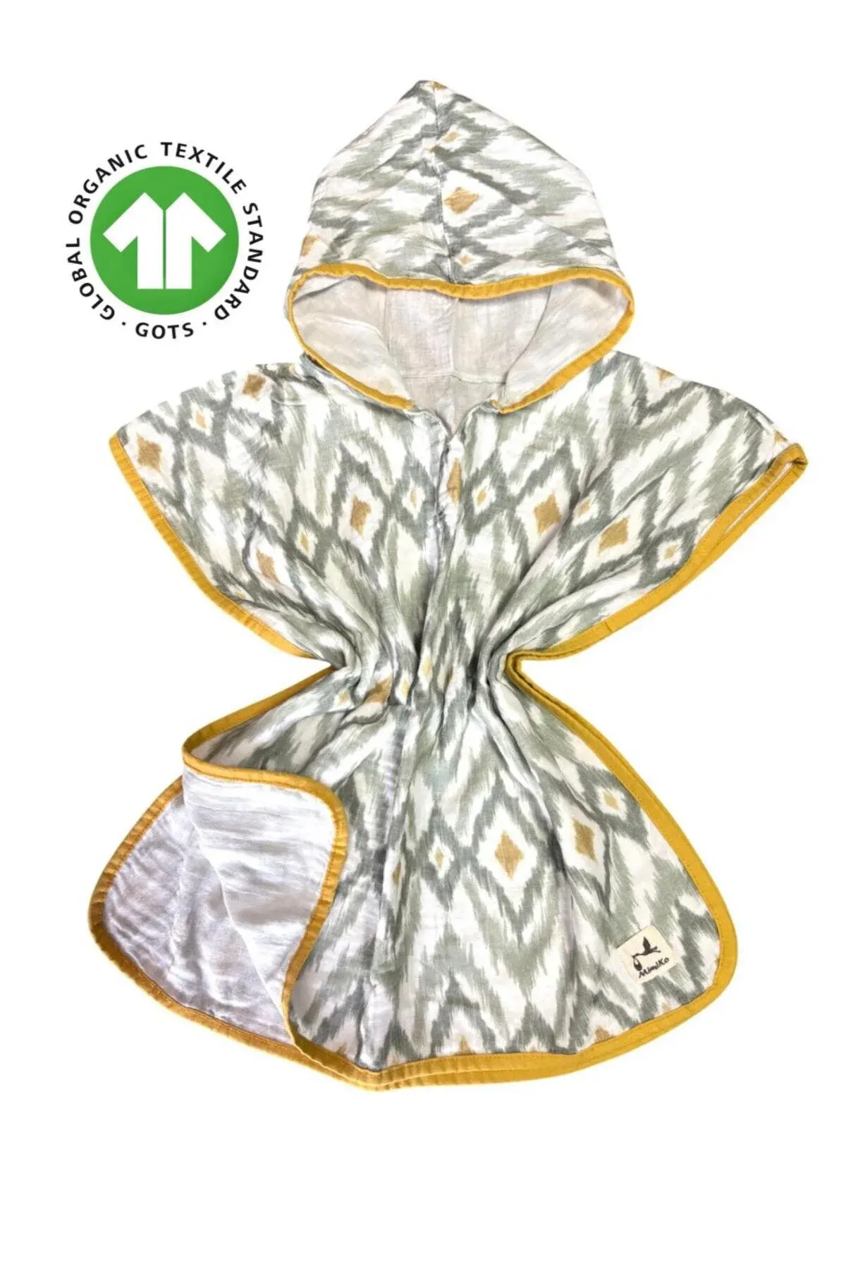 AtaKids Oeko-Tex Sertifikalı %100 Pamuklu Organik Bebek Müslin Panço