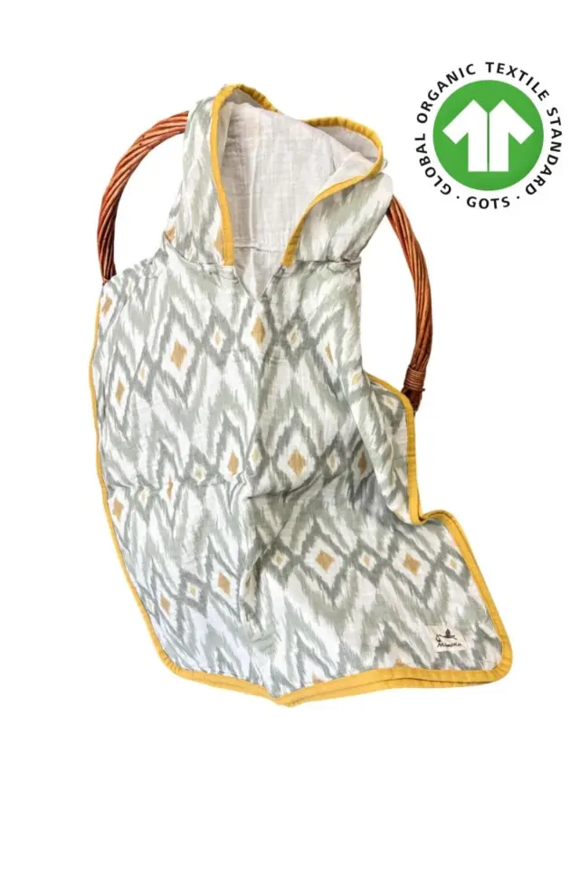 AtaKids Oeko-Tex Sertifikalı %100 Pamuklu Organik Bebek Müslin Panço