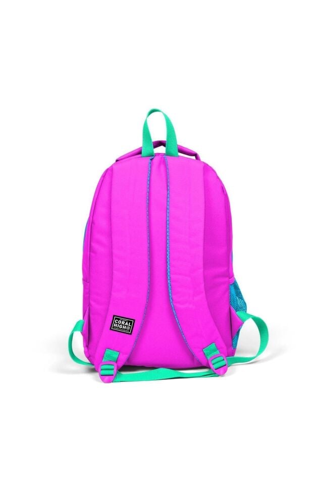 Kids Pembe Mavi Simli Kedi Desenli 3’lü Okul Çanta Seti Set014387