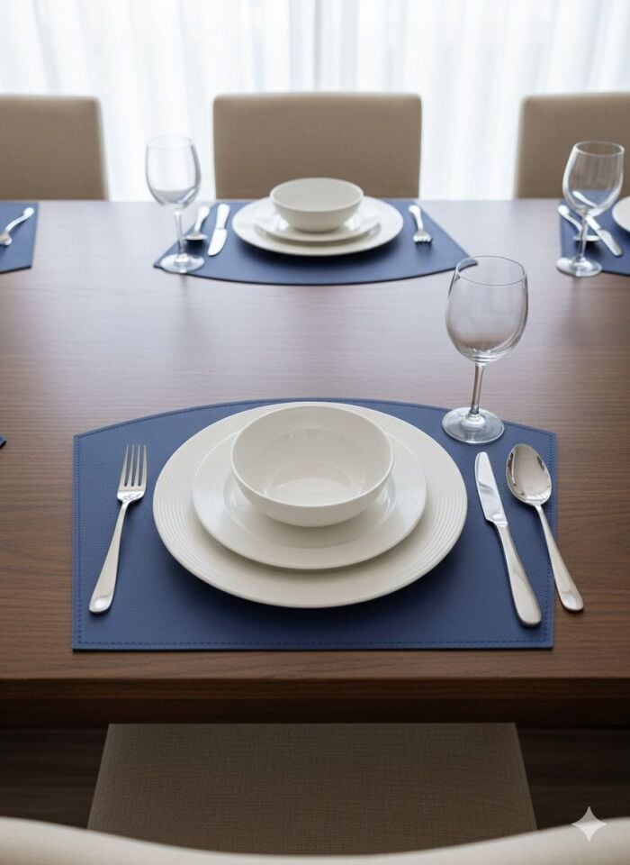 Adalinhome 4'lü Çift Taraflı Deri Amerikan Servisi Runner