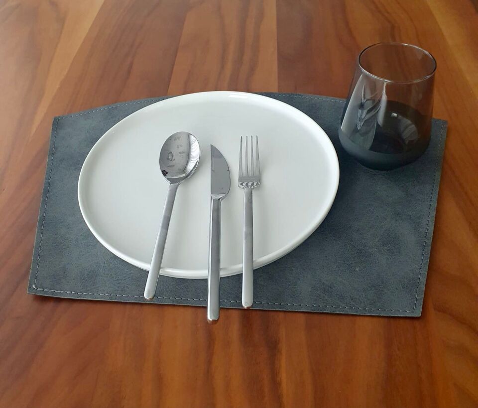 Adalinhome 4'lü Çift Taraflı Deri Amerikan Servisi Runner