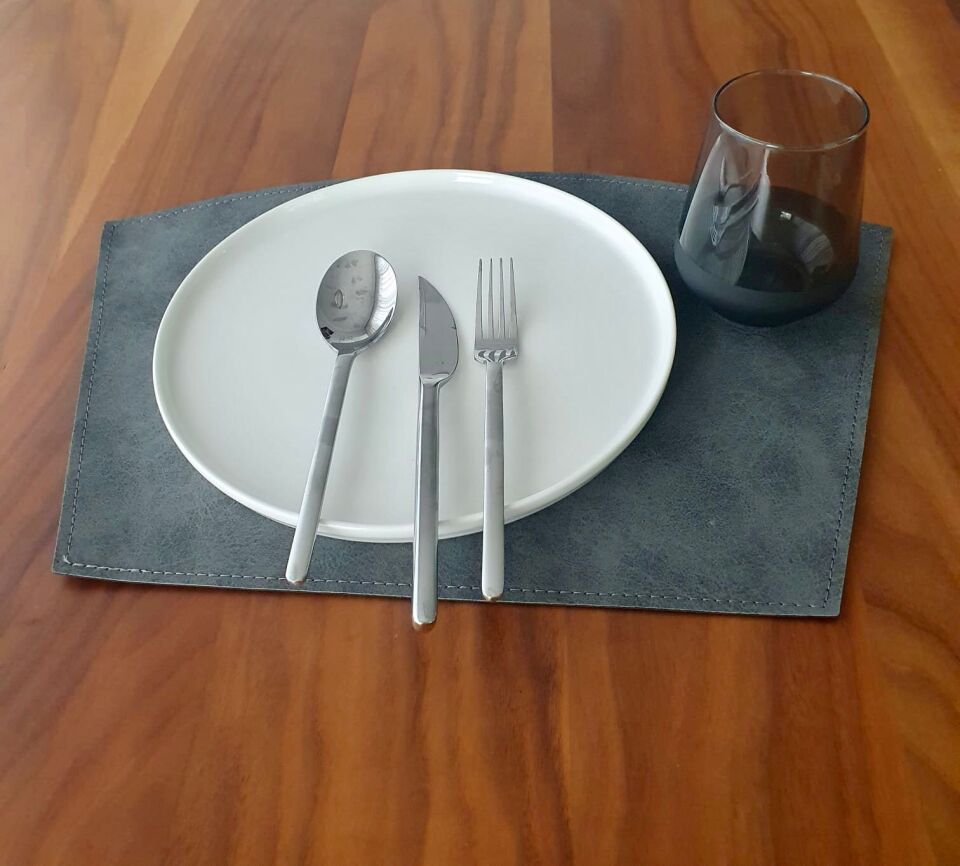 Adalinhome 4'lü Çift Taraflı Deri Amerikan Servisi Runner