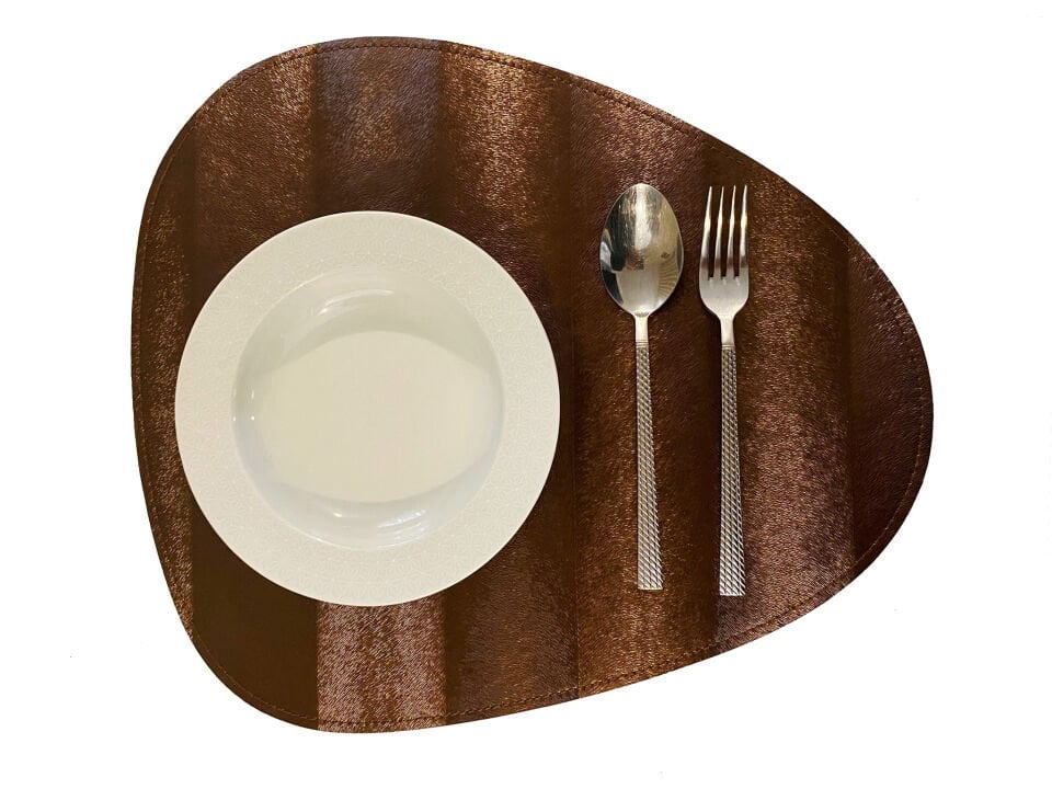 Adalinhome 2'li Çift Taraflı Deri Amerikan Servisi Runner Bronz-Siyah